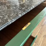 Louis Philippe chest of drawers with solid wood and marble top