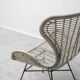 Vintage lounge armchair in rattan and metal, 1960s modernist design