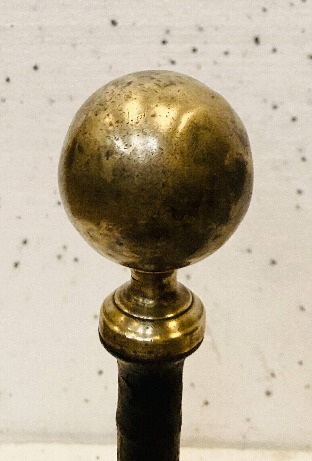 Pair of 20th century wrought iron log holder andirons