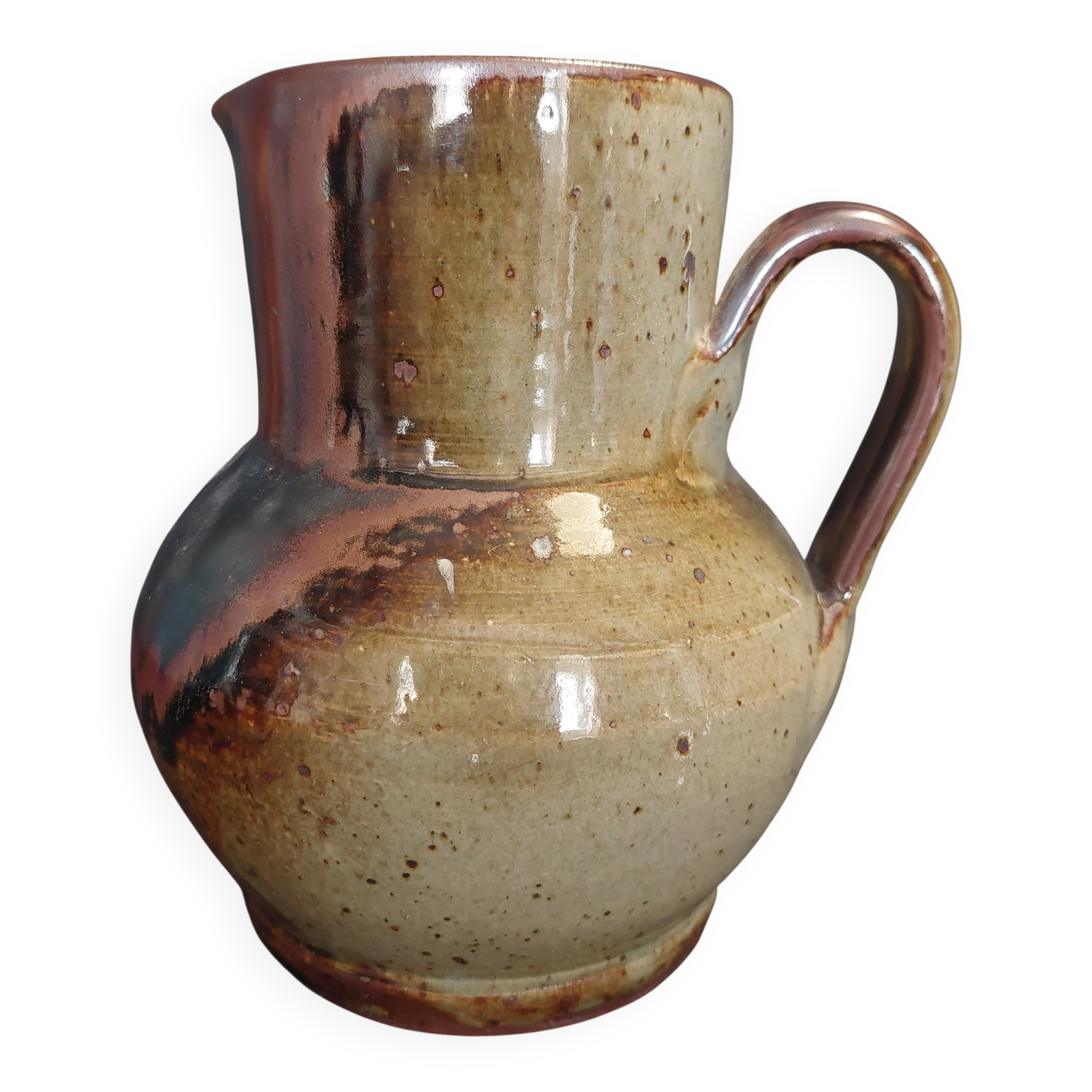Glazed terracotta pitcher from the 20th century.