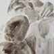 Painting signed sepia monochrome watercolor study of the statue “Rodin’s kiss”