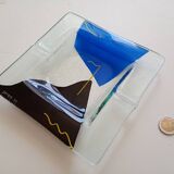 Cendrier en verre signé, 1990