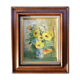 Oil on canvas yellow daisies