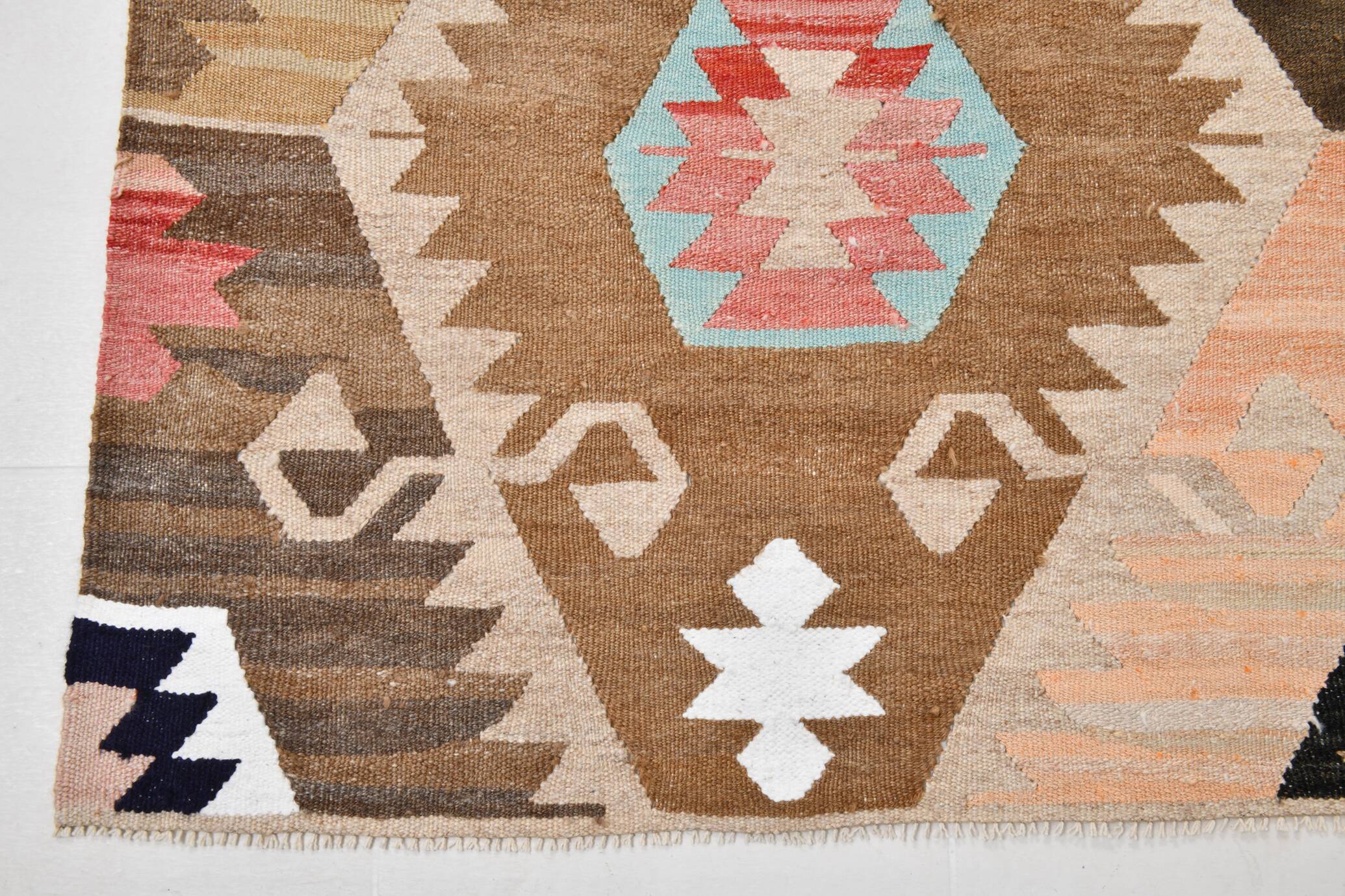 Large Multicolor Vintage Kilim Rug, 296x393Cm