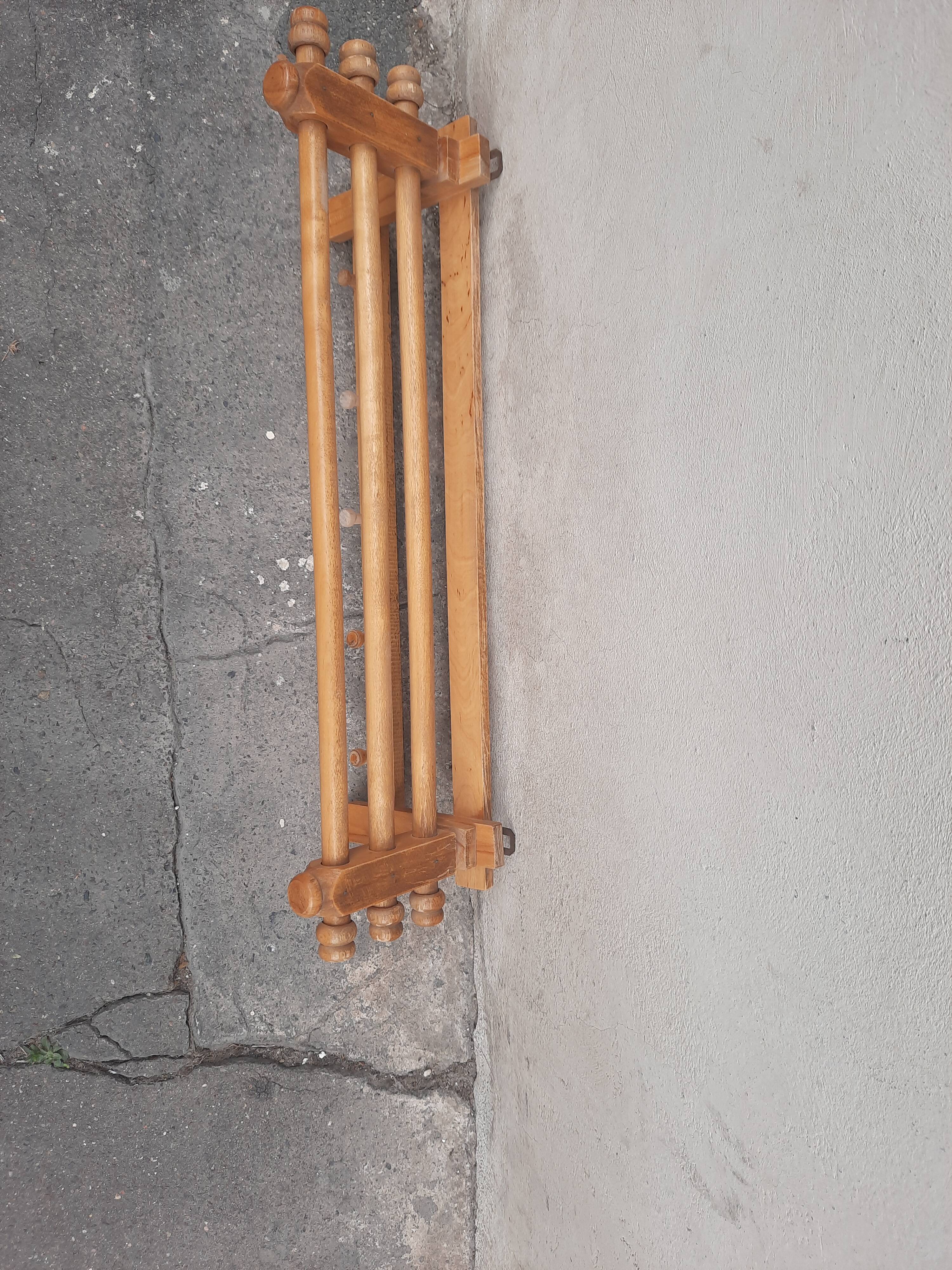 Wooden coat rack