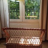 Vintage wicker chest bench