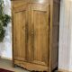 19th-century country wardrobe in blonde chestnut.