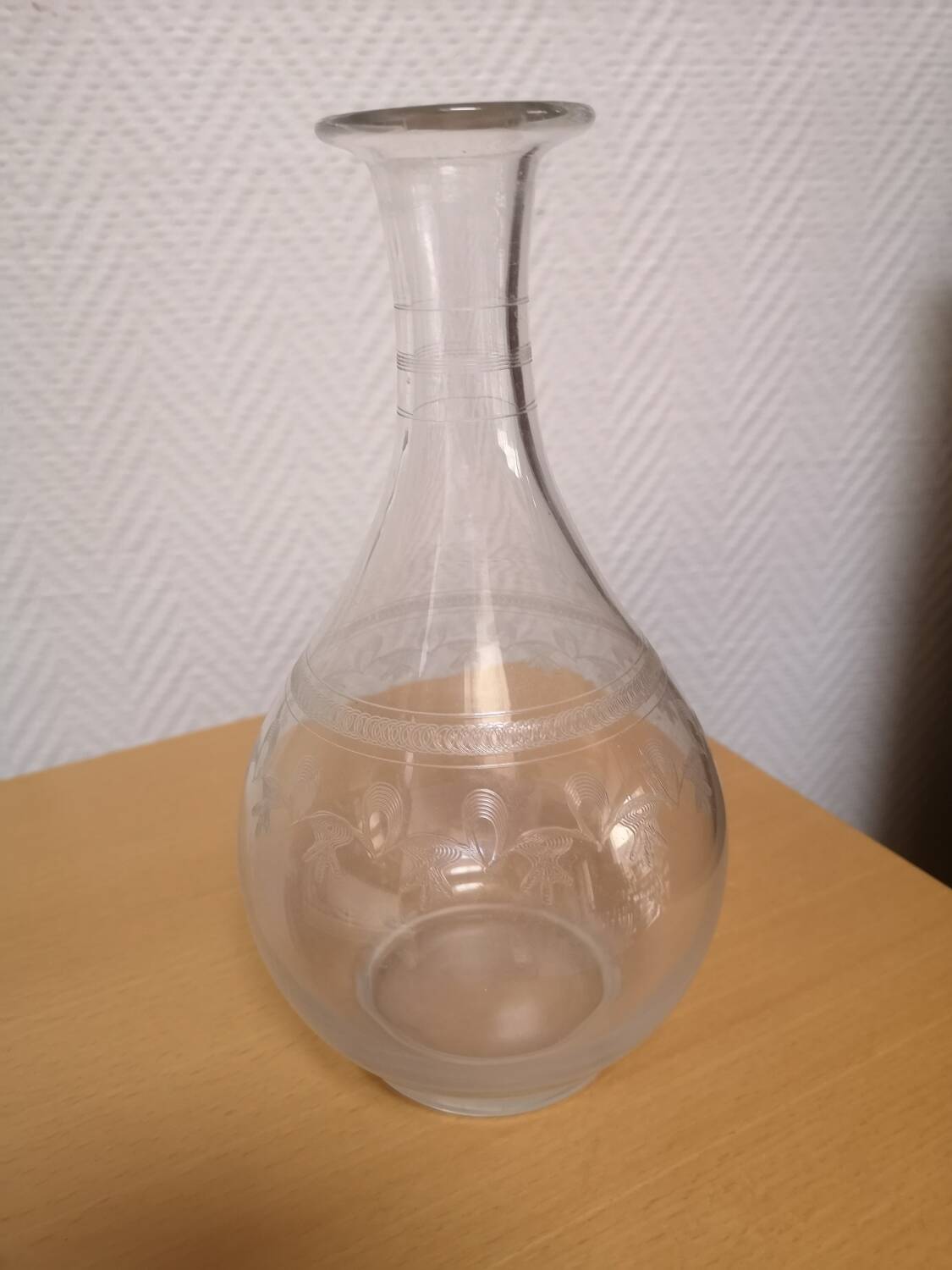 Art Deco Etched Glass Carafe