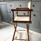 Former director's side chair in wood and canvas
