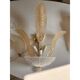 Gold “Graniglia” Leaf Murano Glass Wall Sconces in Venetian Style - a Pair