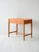Vintage Scandinavian elm coffee table with storage compartment