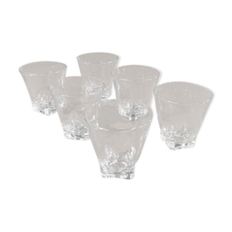 Suite de 6 verres liqueur digestif  France années 1950