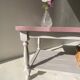 Table basse vintage rustique rose et doré