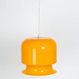 Yellow glass pendant lamp Peill & Putzler Germany 1970s
