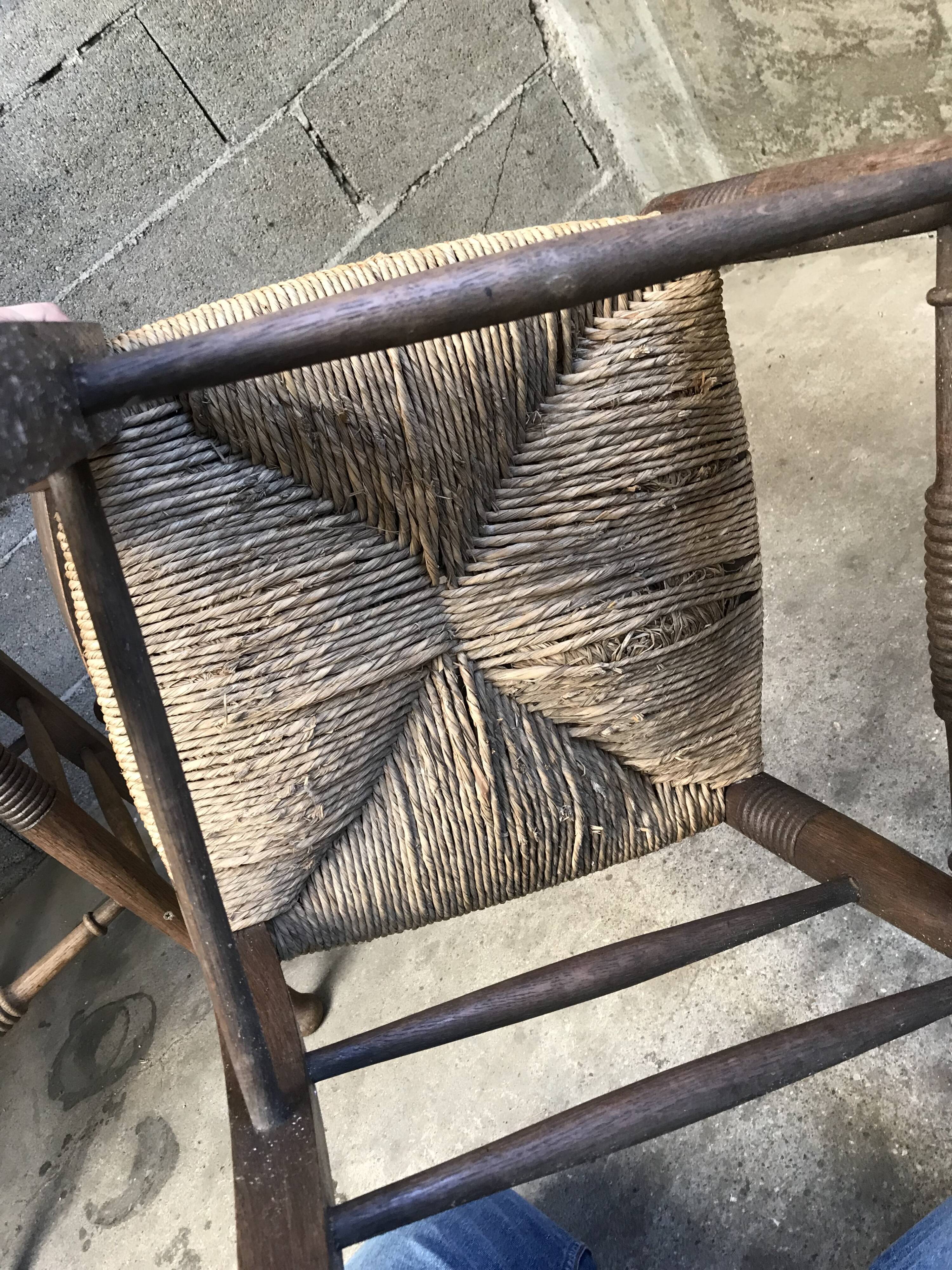 Pair of chairs by E G Punnett edition William Birch circa 1910