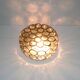 Round iron-ring glass ceiling lamp by Limburg Glashütte 1960s Germany