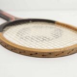 1970 Spalding black and red wooden tennis racket