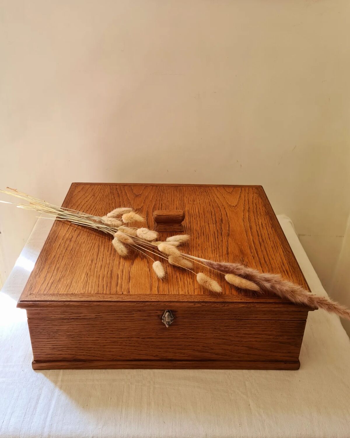 Old oak sewing box