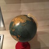 Earth globe ancient wooden foot