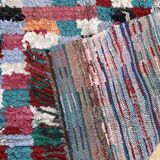 Colorful Boucherouite Moroccan rug - 141 x 237 cm