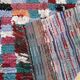 Colorful Boucherouite Moroccan rug - 141 x 237 cm