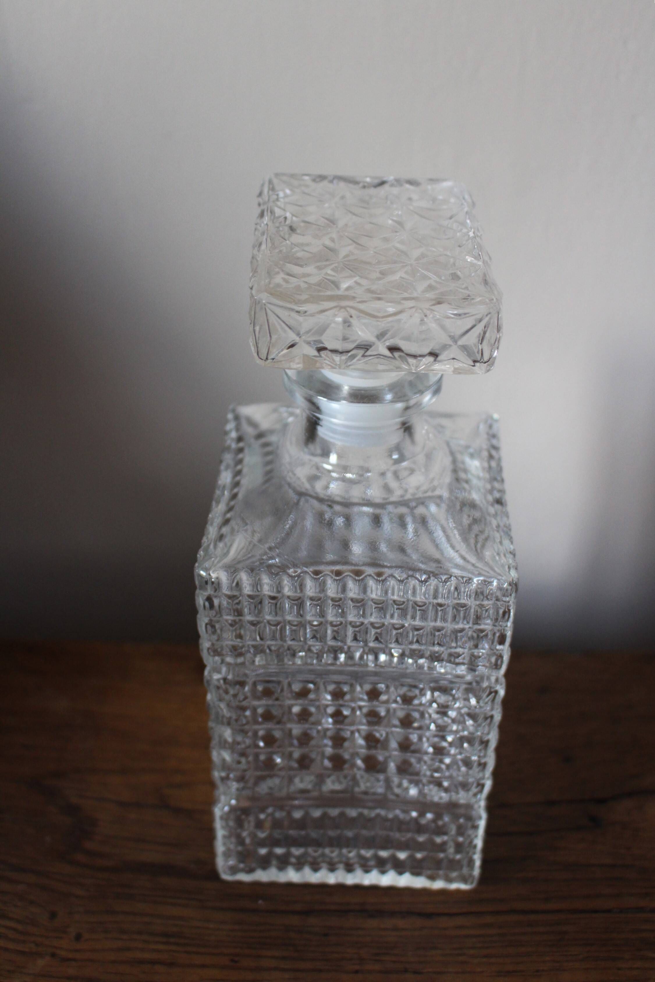 Glass Whiskey Decanter, 80s