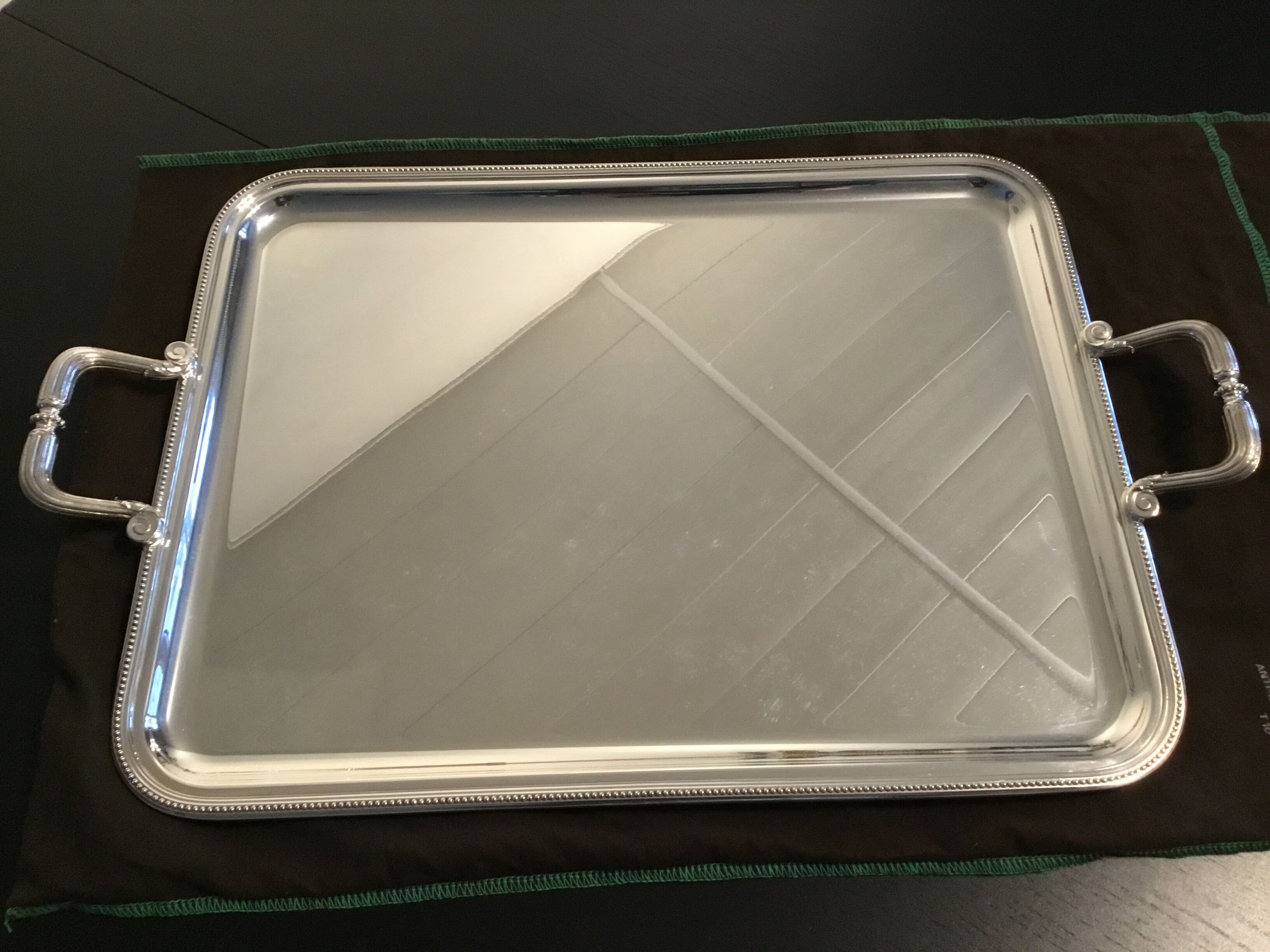 Christofle plate in silver metal