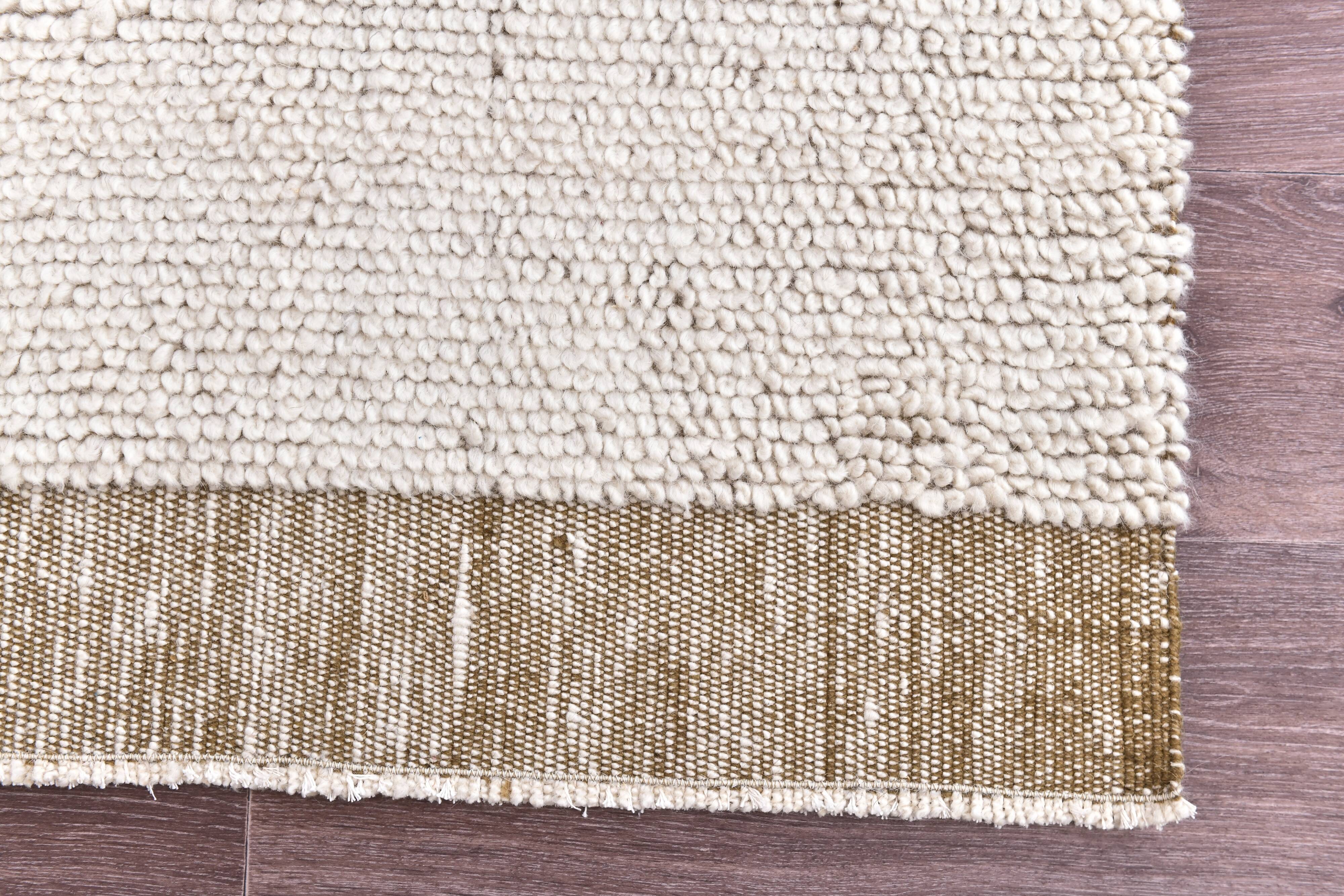 Mustards medium shaggy wool carpet , Hand made wool carpet