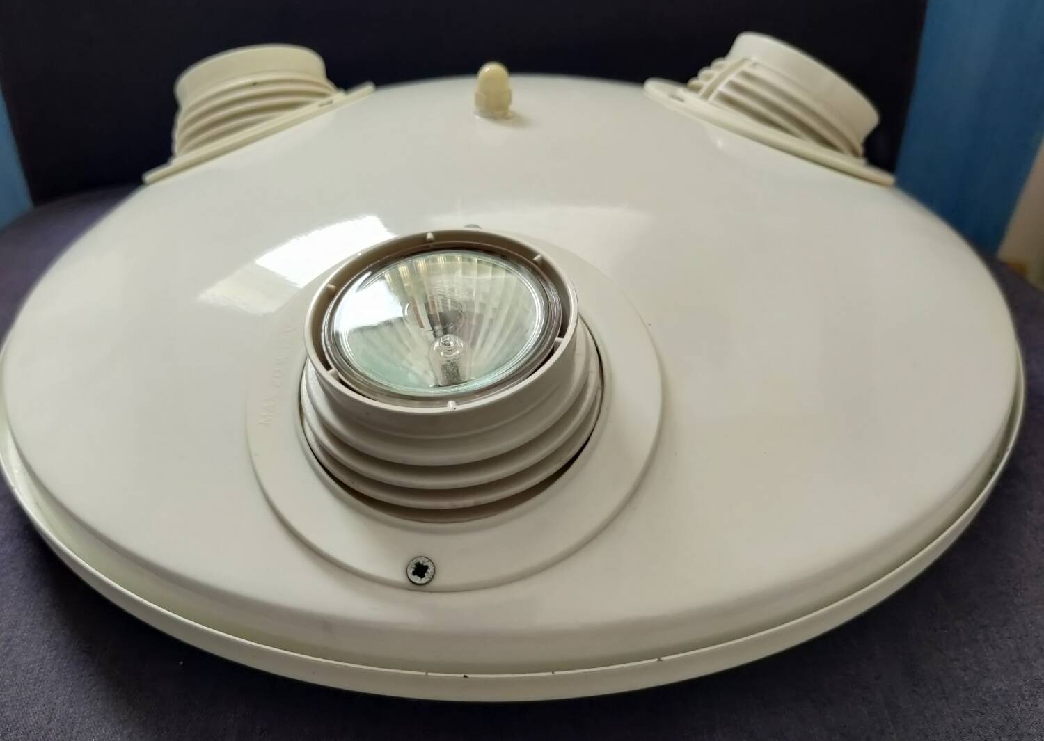 Vintage Ikea white ceiling light with 3 adjustable spots 90's