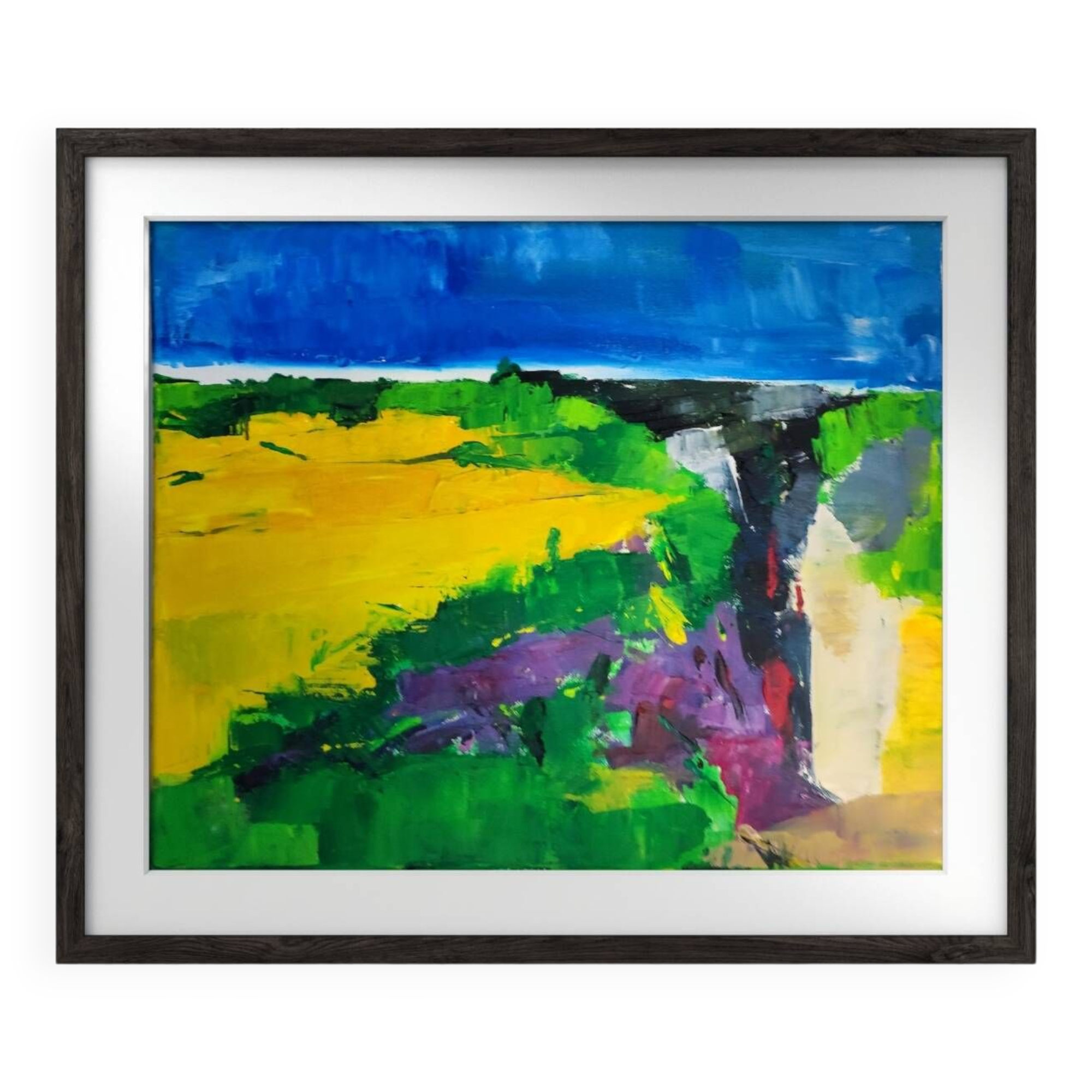 Modern landscape painting of Provence