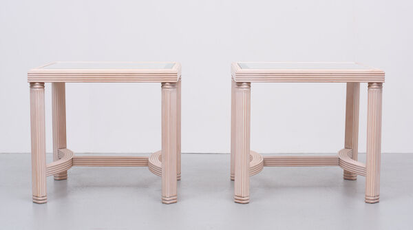 Tables d’appoint en osier des années 1970 France