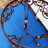 Vintage wrought iron pedestal table
