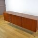 Mahogany Enfilade & Chrome Legs by Luigi Bartolini Vintage 1960