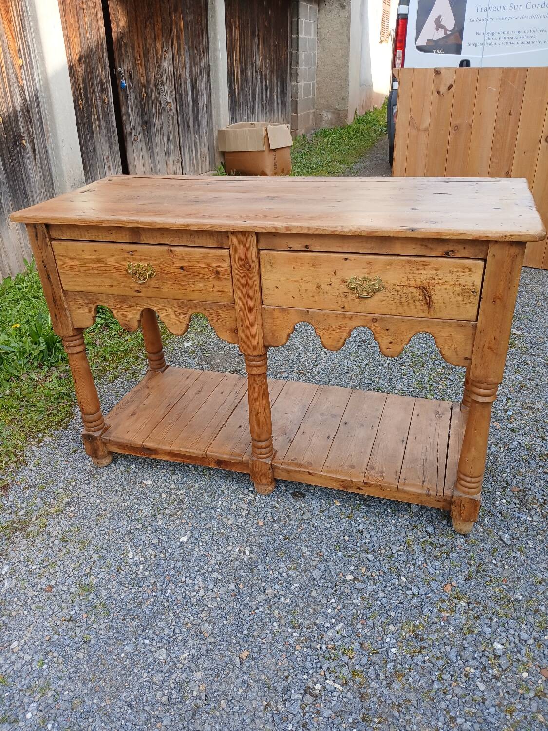 Antique solid pine dresser