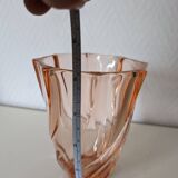 vase en verre transparent esprit art déco