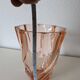 transparent glass vase in art deco style