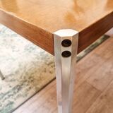 Table à manger design bois et inox