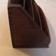 Mail organizer vintage wooden document holder 1950
