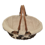 Wicker basket with two handles