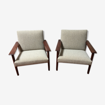 Scandinavian rosewood armchairs