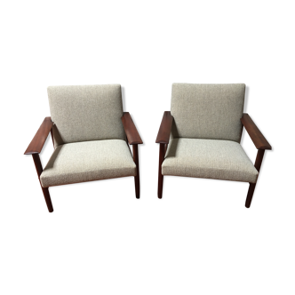 Scandinavian rosewood armchairs