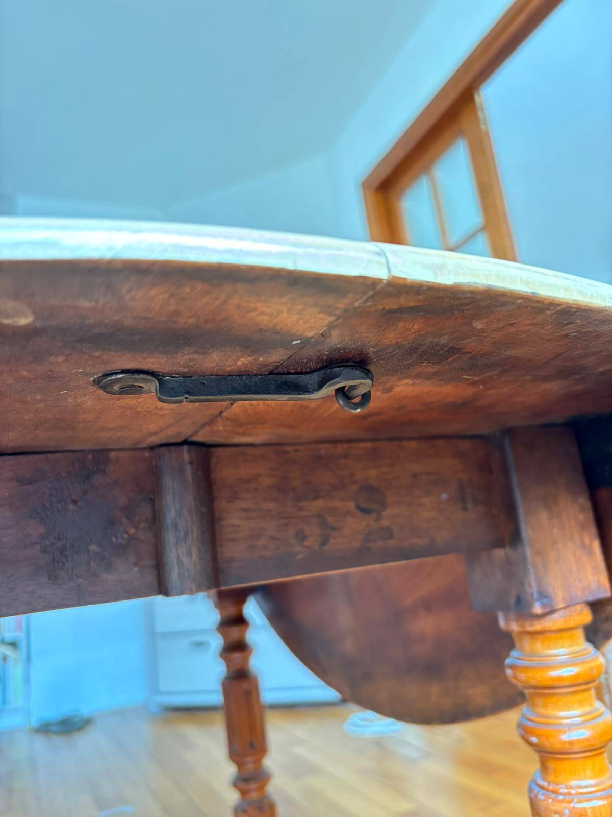 Antique round wooden table