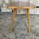 Table Basse Ancienne Scandinave Bois Pieds Compas Années 60 Vintage #E