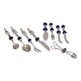 9-piece glass flower cutlery set