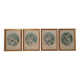 4 old lithographs of the 4 seasons