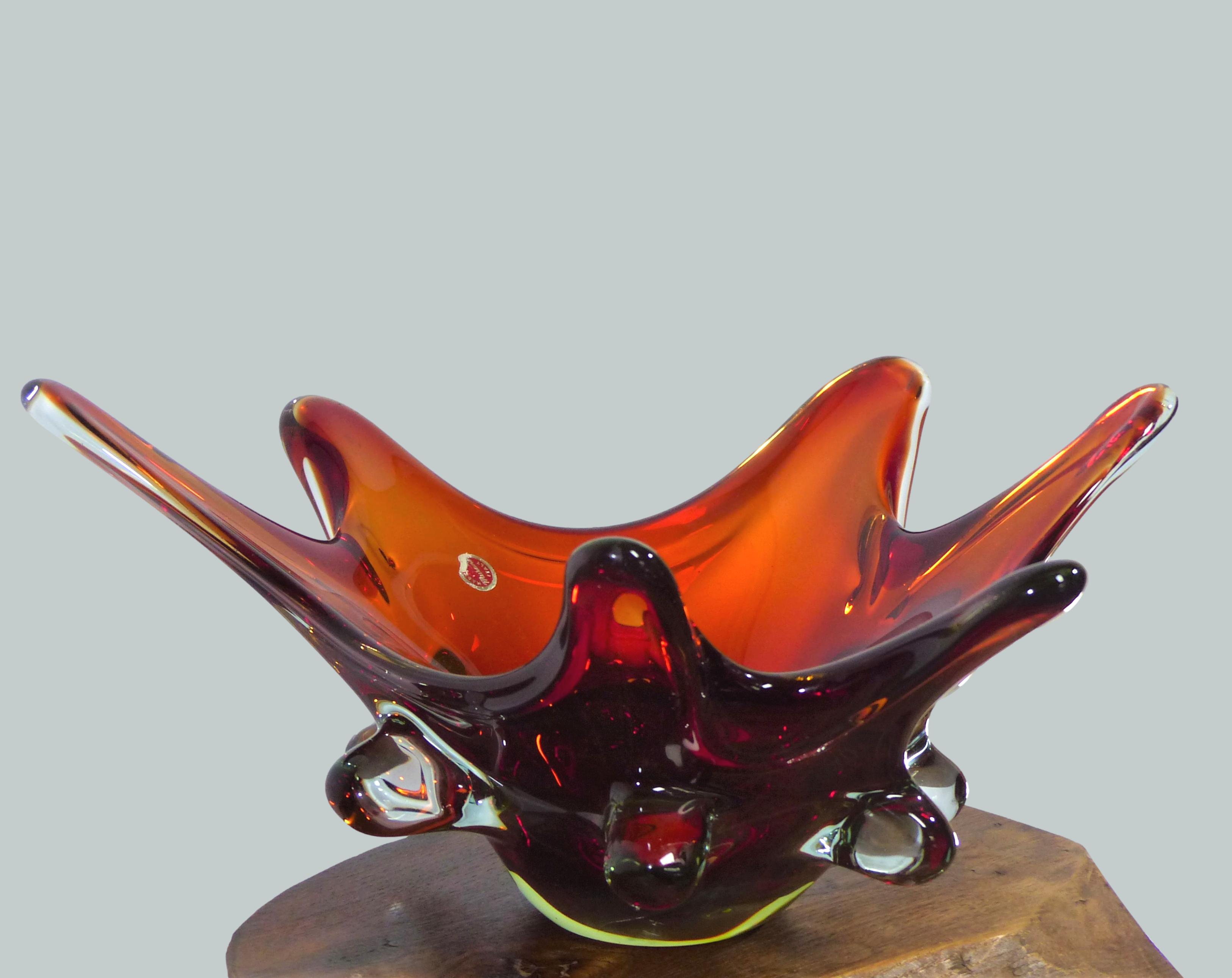 Vintage Murano glass cut
