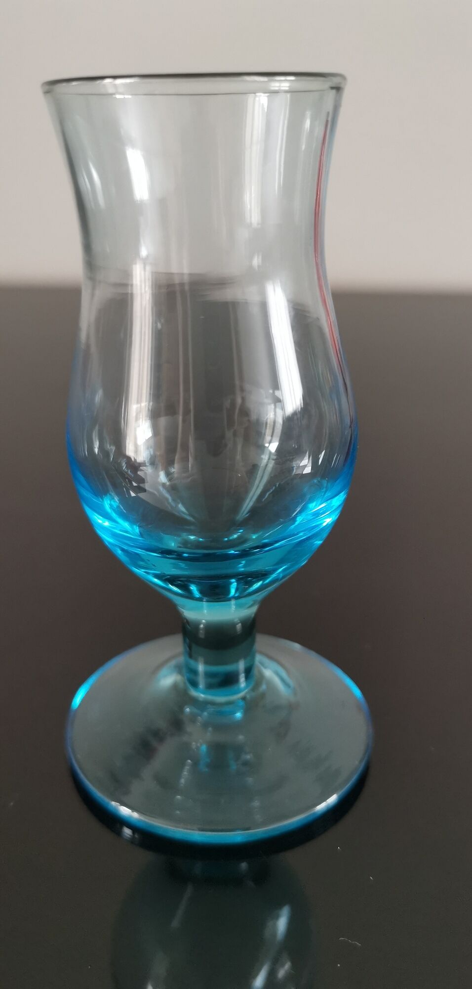 Set of 6 old liquor glasses on mismatched feet