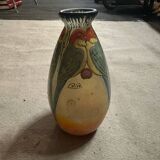Glass paste vase Signed Clio