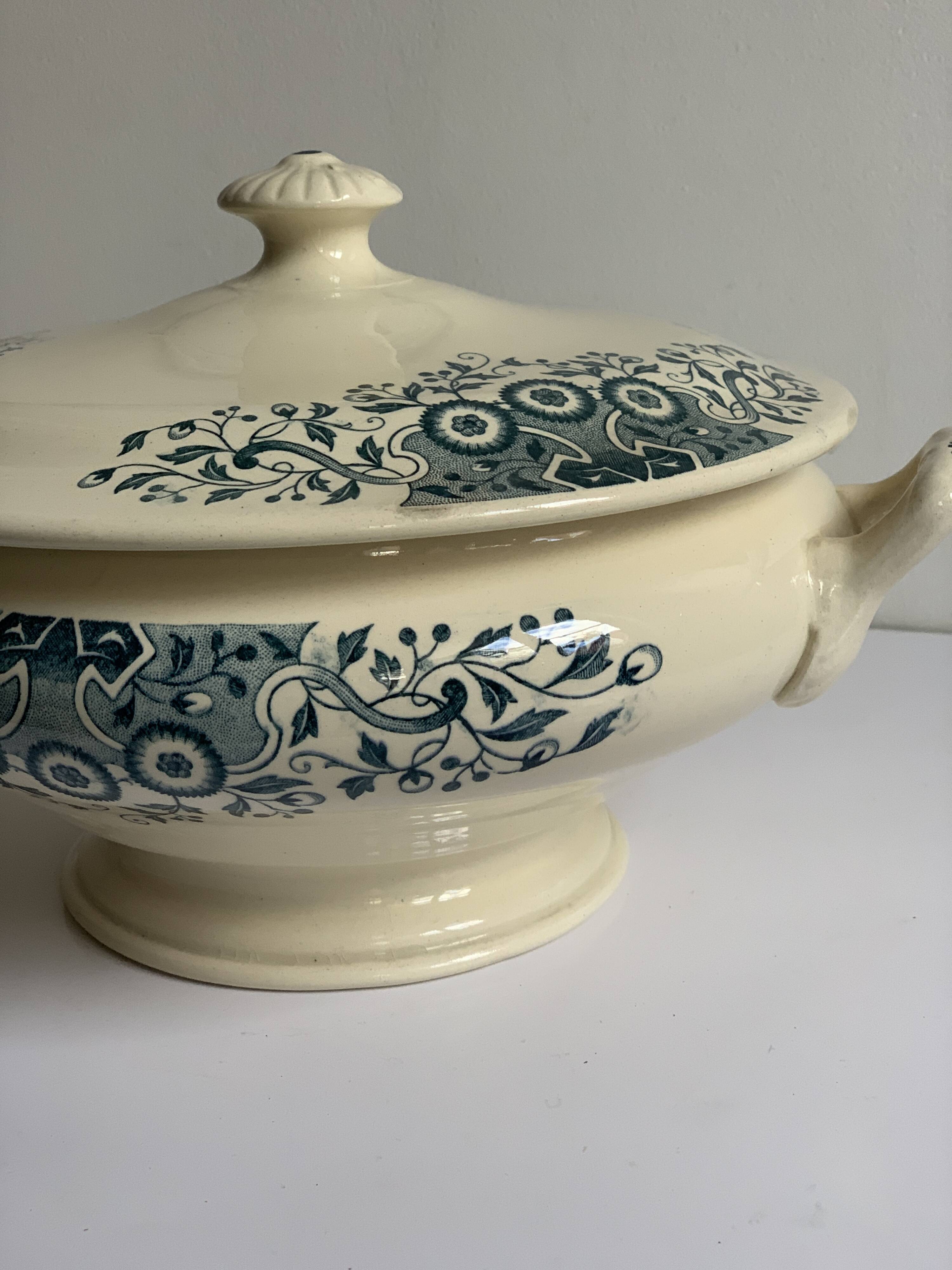 Ironstone soup tureen Longchamp Luzy