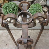 Old wrought iron fireplace accessories